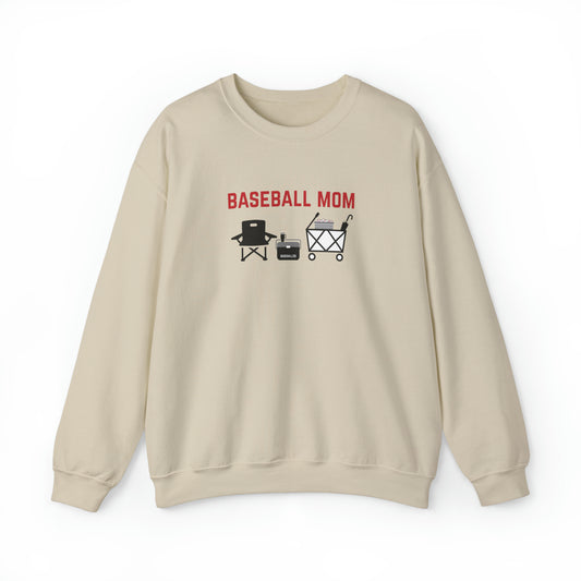 Baseball Mom (wagon) : : Sweatshirt