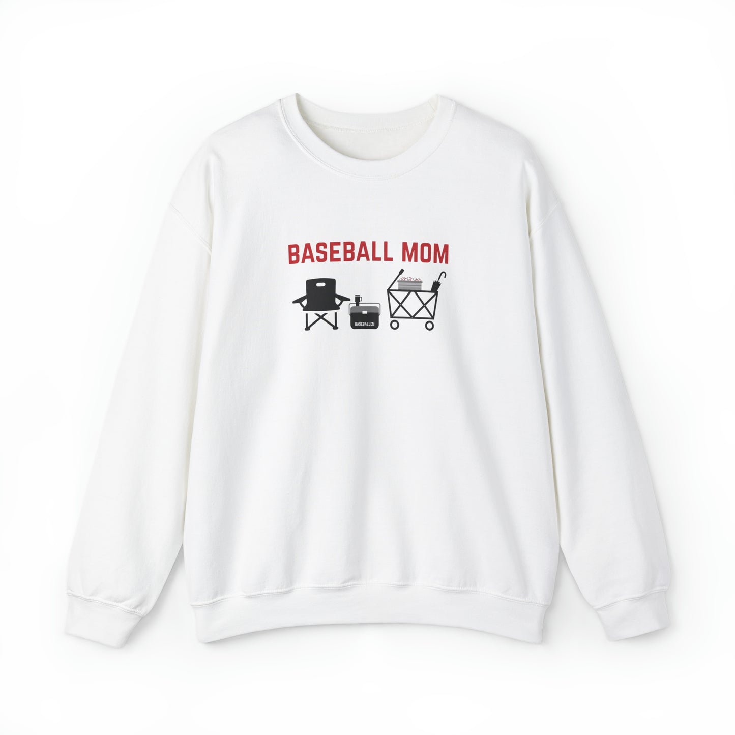 Baseball Mom (wagon) : : Sweatshirt