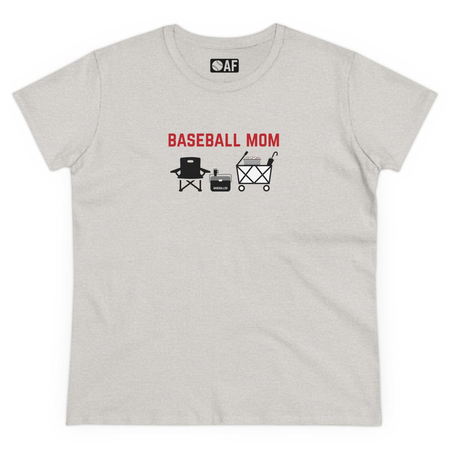 Baseball Mom (wagon) : : Women's Tee