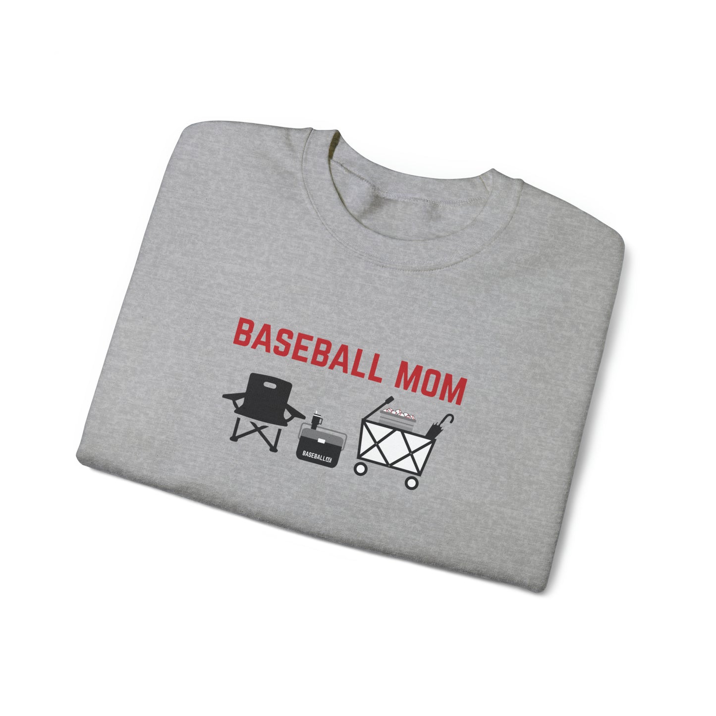 Baseball Mom (wagon) : : Sweatshirt